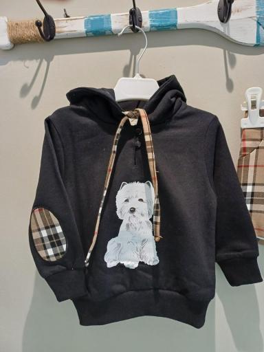 Mon Petit Bonbon - Conjunto sudadera perrito y pantalón corto burberry IM172 y IM24159 [1]