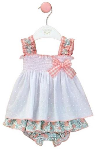 Valentina Bebés - Conjunto blusa plumeti y ranita Liberty orange LOVE65