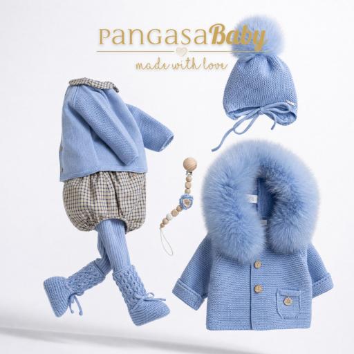 Pangasa - Conjunto bebé de jersey bruma y ranita cuadritos 1622330  [1]