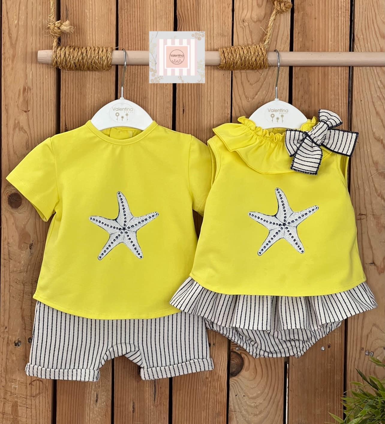Valentina bebés - Conjunto 2 piezas camiseta estrella niño KTM234