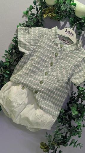 Babidu - Conjunto niño vichí verde 40413 [1]
