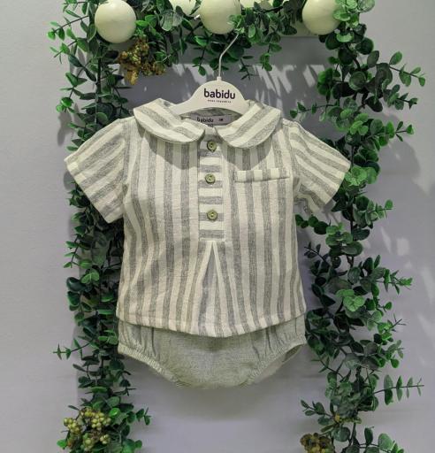 Babidu - Conjunto bebé camisa y ranita 43409