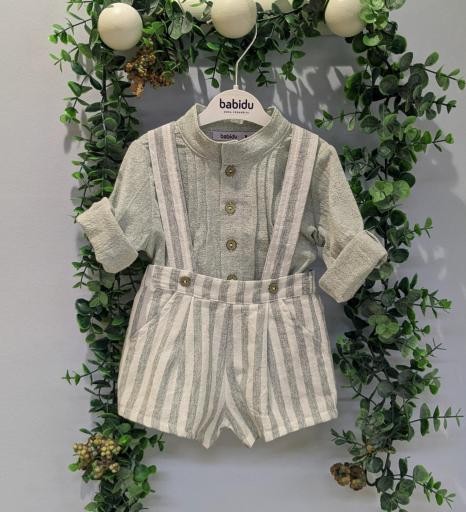 Babidu - Conjunto niño peto y camisa 42409