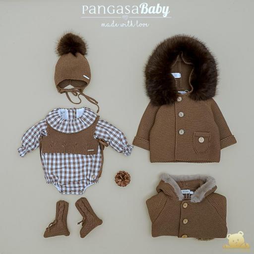 Pangasa - Chaleco y pelele vichy chocolate 1642100 [1]