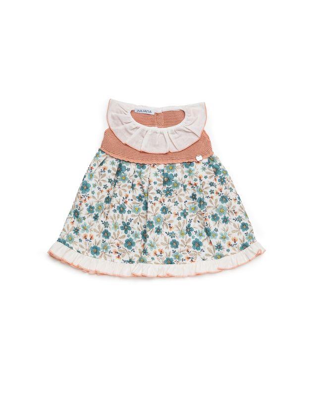 Juliana- Vestido cuerpo de punto y flores-26123