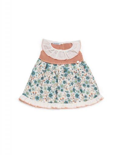 Juliana- Vestido cuerpo de punto y flores-26123 [0]