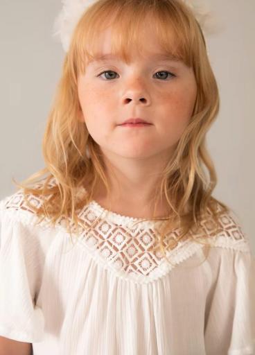 Mayoral - Blusa combinada guipur niña 3197 [1]