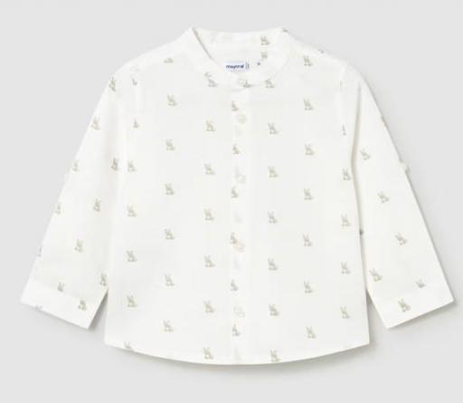 mayoral - Camisa de manga larga con lino cuello mao bebé 1116 [2]