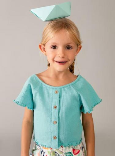 Mayoral - Camiseta con volantes niña 3014