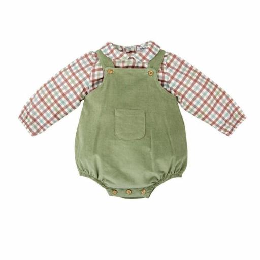 Babidu - Conjunto camisa cuadros y peto pana Horizonte 41653 [2]