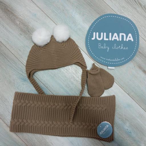 Juliana - Conjunto gorro, bufanda y manoplas J8218 [1]