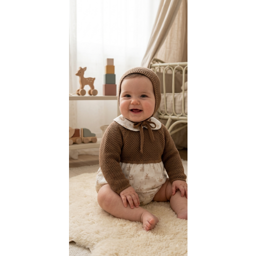 Babidu - Pelele Bebe con capota Orejotas 31819