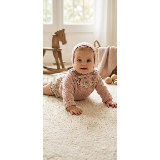 Babidu - Conjunto Bebé niña jersey y braguita y capota Escapada 41818 [1]