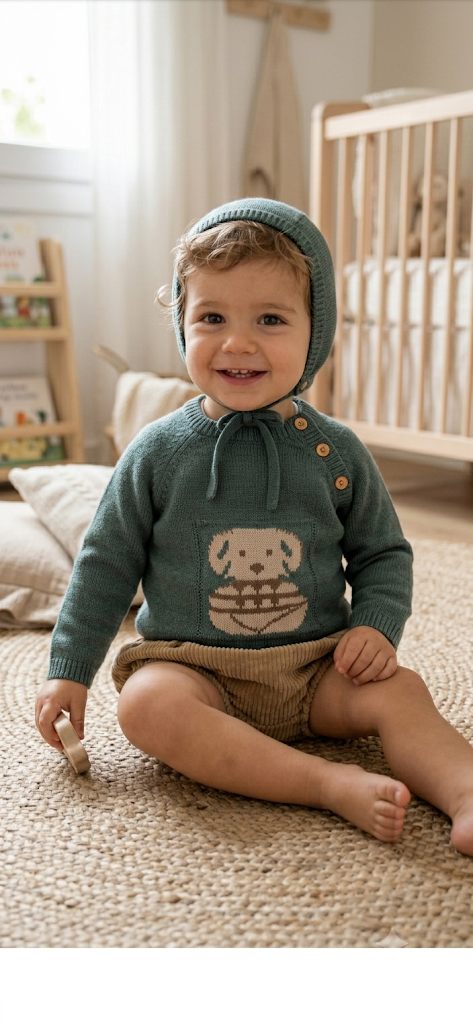 Babidu - Conjunto bebe con ranita y capota 41823