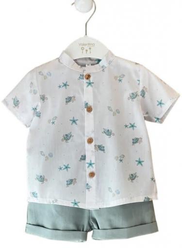 Valentina Bebés - Conjunto niño Water Green Nube 103 [1]