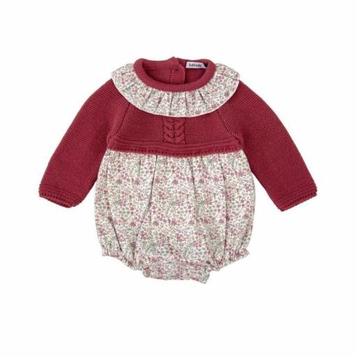 Babidu - Pelele combinado punto y flores liberty Solsticio 31805