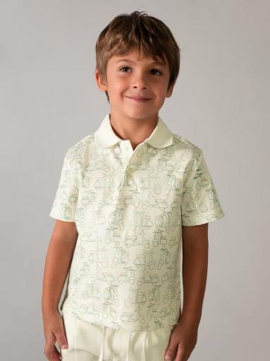 Mayoral - Polo estampado vespas niño 3104