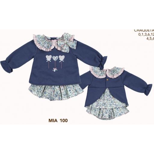 Valentina bebés - Conjunto sudadera y Ranita con volante Mia 100 [2]