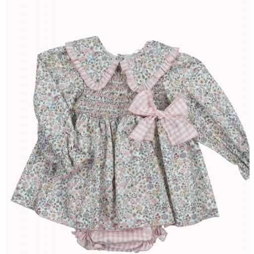 Valentina Bebés - Vestido niña liberty Smock con braguita Kika 231 [1]