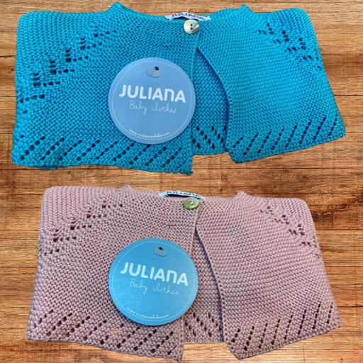 Juliana - Chaqueta de punto corta calados J7206 [5]