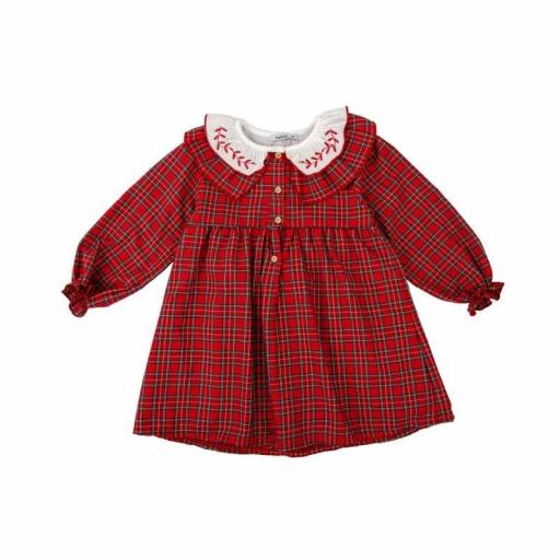 Babidu - Vestido cuadros rojo Muérdago 90659  [0]