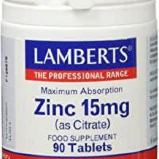 Zinc Citrato 15 mg  90compr. Lamberts [0]