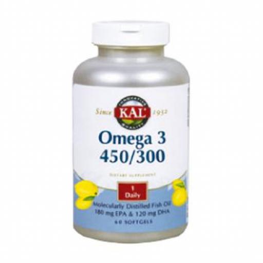 Omega 3  450/300 mg  EPA/DHA - 60 perlas- KAL Solaray [0]