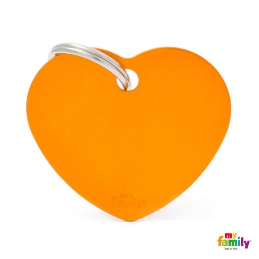 Corazón Grande Aluminio Naranja [0]