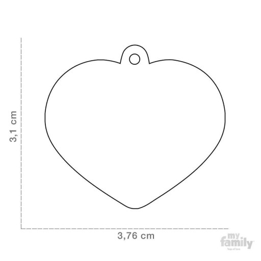 Corazón Grande Aluminio Naranja [1]