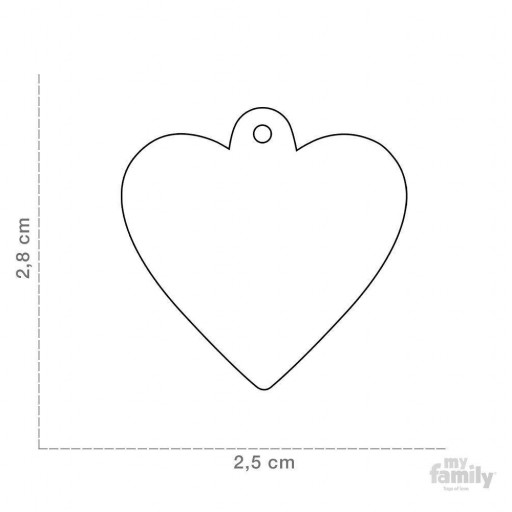 Placa Corazón Pequeño Aluminio Gris [1]