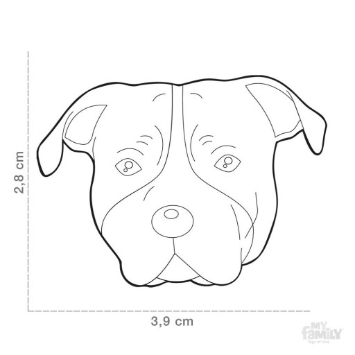 Placa American Staffordshire Terrier Marrón [1]
