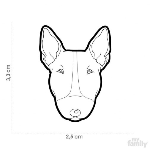 Placa Nuevo Bull Terrier Blanco Marrón [1]