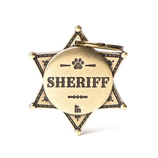 Placa Estrella Sheriff Latón Inglés