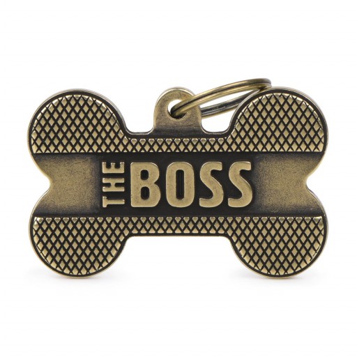 Placa Hueso XL Bronx "The Boss" en Latón Inglés