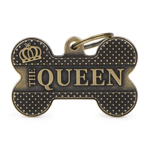 Placa Hueso XL Bronx "The Queen" en Latón Inglés