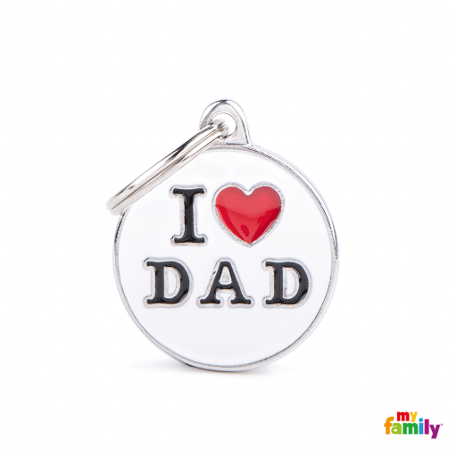 Placa Círculo Mediano I Love Dad