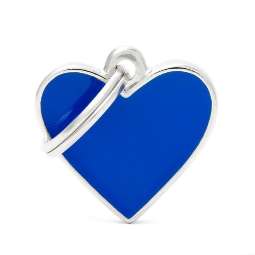 Placa Corazón Pequeño Azul Handmade [0]