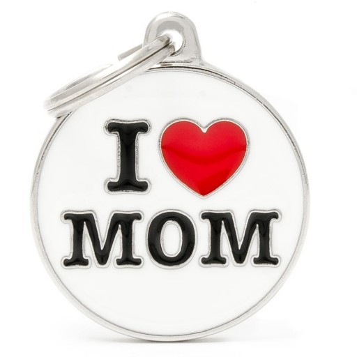 Placa Círculo Grande I Love Mom