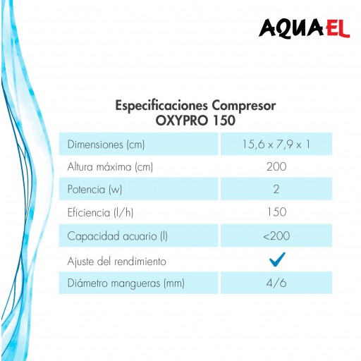 AQUAEL COMPRESOR OXYPRO-150 1 SALIDA [3]