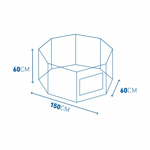 DUVO PARQUE METALICO PERROS 8 PANELES 60 x 60 [2]