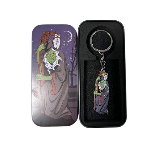 Llavero bruja caja