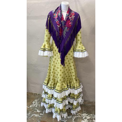 FLAMENCA VESTIDO FLÚOR TALLA S