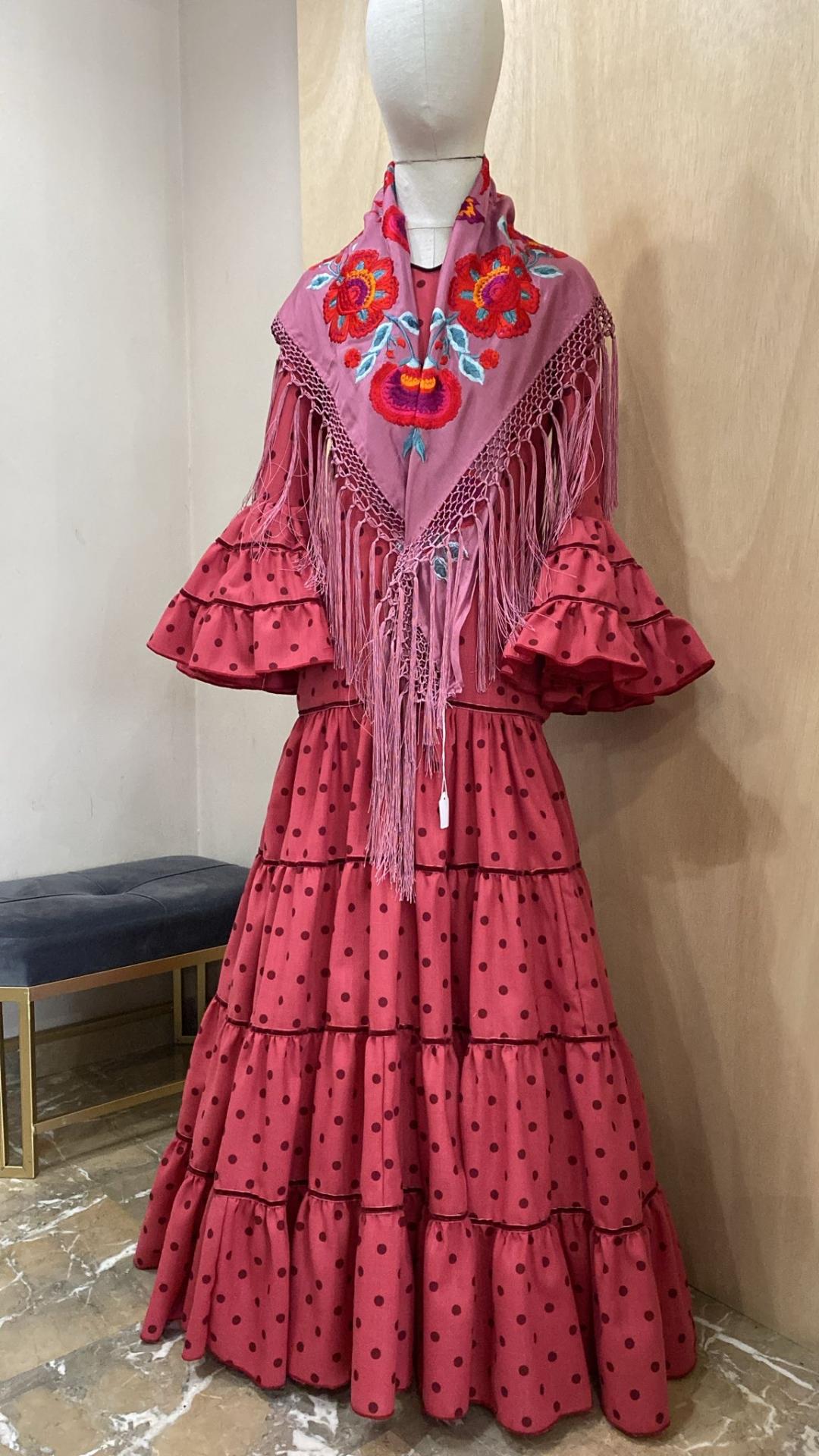 FLAMENCA VESTIDO CANASTERO BURDEOS 10A