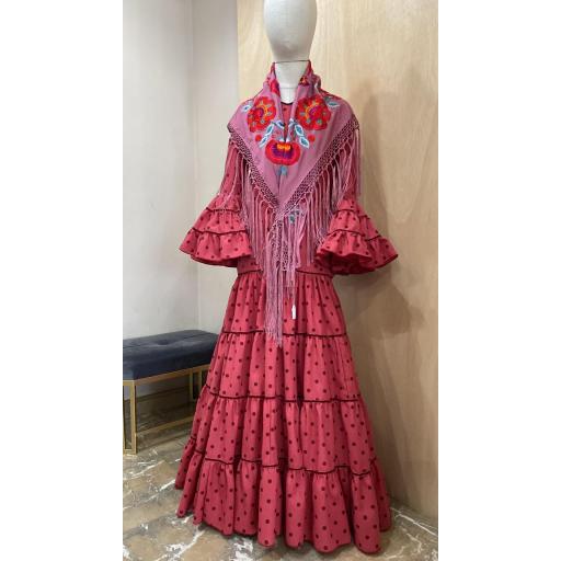 FLAMENCA VESTIDO CANASTERO BURDEOS 10A [0]