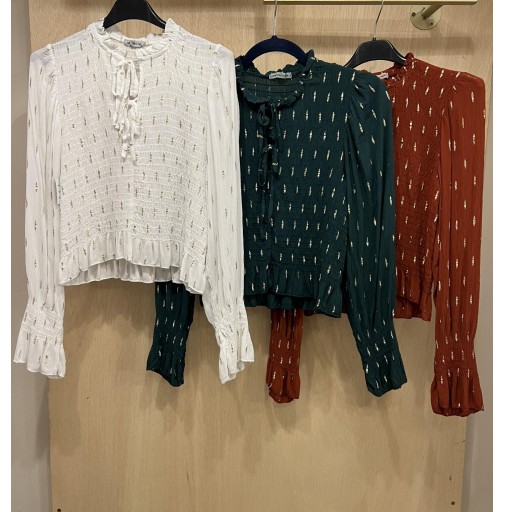 Camisa engomada lazos 