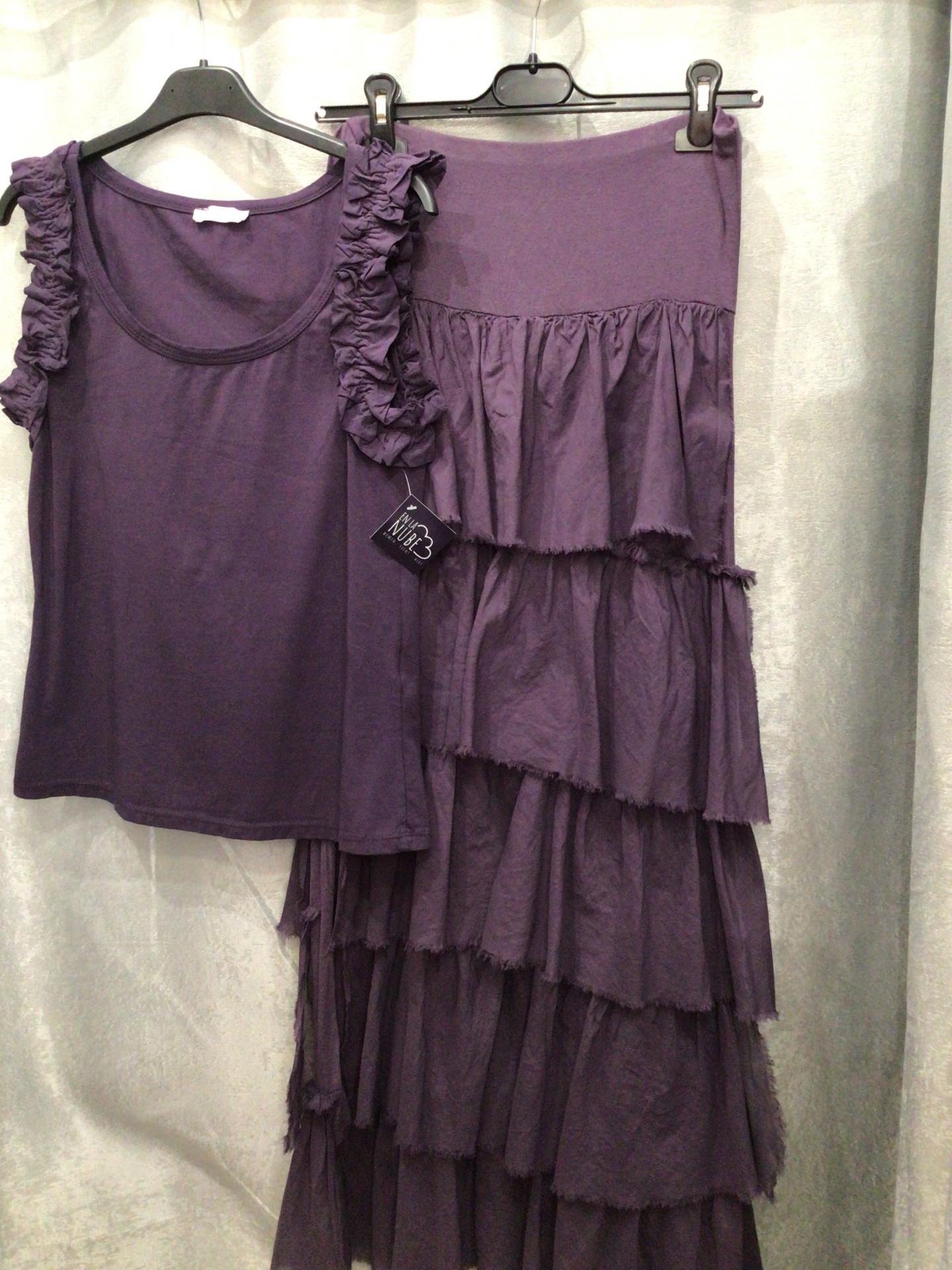 CONJUNTO FALDA Y TOP TALLA UNICA