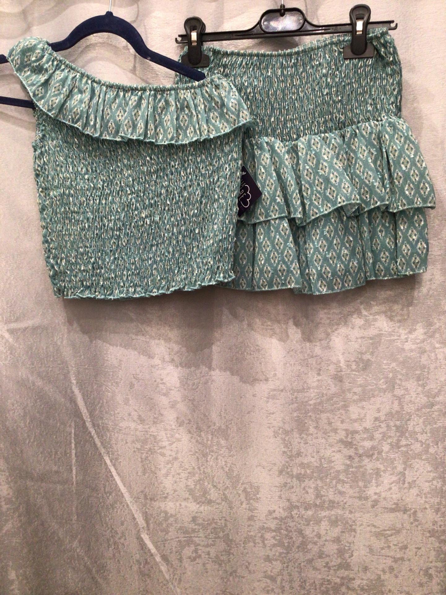 CONJUNTO FALDA Y TOP TALLA ÚNICA