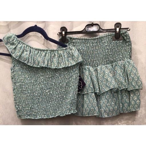 CONJUNTO FALDA Y TOP TALLA ÚNICA 