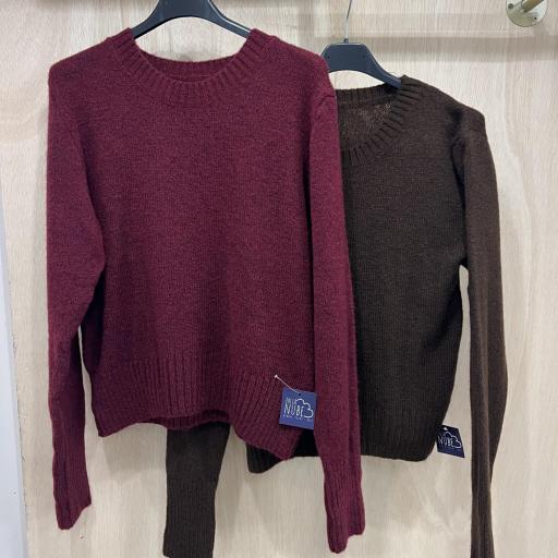 Jersey liso cuello caja