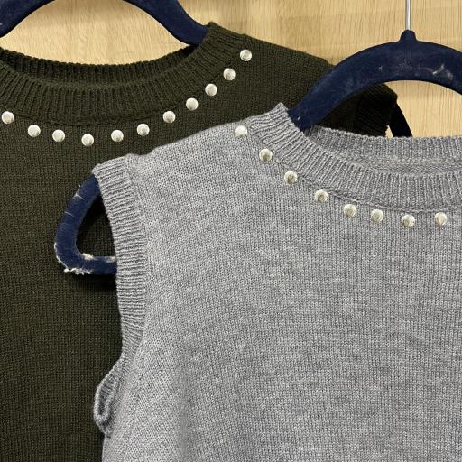 Jersey cuello caja tachas  [1]